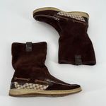 Sperry  Top-Sider Womens Sandfish Boots Brown plaid Moc Toe Suede Boat Shoes 7.5 Photo 4