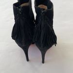 Christian Louboutin Black Suede leather Ron Fringe ankle booties 39 Photo 4