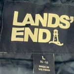 Lands' End Winter Down Puffer Vest Jacket in Navy Founders Stripe Size L Large Photo 5