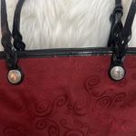 Brighton Mevelyn Red Canvas Tote with Leather Trim B30 Photo 5