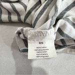 GINKANA Hooded Nursing Long Sleeve Shirt Top Size XSmall White/Gray Striped Gray Photo 5