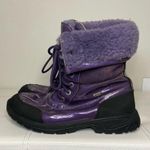 UGG  Adirondack III Patent Leather Winter Waterproof Boots Sparkly Purple Sz 6 Photo 4