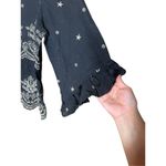 American Eagle Black Embroidered Flowy Blouse Size S Photo 2