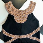 Free People NWT  Nefertiti Bodycon Sleeveless Mini Dress Black Mirrors Egyptian M Photo 6