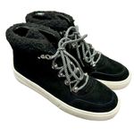 Marc Fisher Summa High Top Lace Up Sneakers Booties Faux Fur Black 11 Photo 1