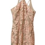 Love Triangle Formal Prom Pink Back Lace Up Sparkly Mini Bodycon Dress Size 10 Photo 0