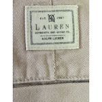 Lauren Ralph Lauren Women’s Khaki Pleated Pants Size 16 Cotton High Waist Photo 3