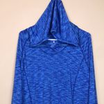 Tangerine  Women’s Athletic Athleisure Blue Neon Green Thumbholes Hood Sweatshirt Photo 2