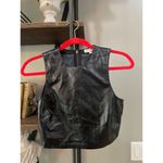 Good American  Better Than Leather Faux Leather Top Black Womens Size 0 XS Photo 3