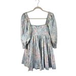 Selkie Monet Print Puff Mini Dress Pastel Watercolor Preppy NEW Womens Small Blue Photo 7