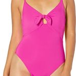 Trina Turk  Women’s High Leg Tie Front One Piece Swimsuit – Size 2, Hot Pink NWT Photo 1