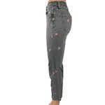 BLANK NYC Black Madison Floral Embroidered Crop Straight Denim Jeans Size 25 Photo 1