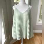 A New Day Light Mint Green Pleated Camisole Tank Top Lined Size Large Photo 1