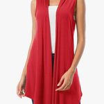 Urban Coco sleeveless, asymmetrical hem lightweight cardigan vest, size XXL, NWT Photo 14