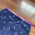 Ralph Lauren VTG  Sport All Over White Embroidered Pony Navy 100% Cotton Shorts Photo 4