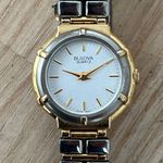 Bulova  Ladies Watch Two-Tone Bracelet Case Sparkling Silver Dial Gold-Tone Hands Photo 2