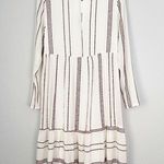 𝅺NWT BIANCOGHIACCIO Italia Linen Blend Striped Dress Small Photo 5