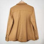 J Jill Modern Barn Knit Shacket Jacket Button Tan Camel Soft Casual, M Petite Size undefined Photo 5