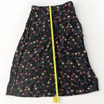 The Kooples  Women's Black Silk Floral Print High Waist Midi Skirt‎ 0 Photo 13