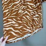 Anthropologie ✨  Maeve Windham Tiger Striped Henley Top Small Photo 4