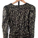 Aqua Black Gold Vneck Printed Ruched Women's Mini Dress Size XS New Photo 7