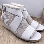 Ecco shape 35 white strappy wedge sandal calf leather women Size 41EU/ 10-10.5US Photo 3
