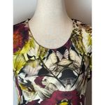Ted Baker  Black Jersey Knit Abstract Floral Print Crew Neck Sheath‎ Dress Size S Photo 5