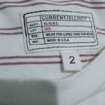 Current/Elliott Current Elliott the ruffle roadle tee ecru split 2 Photo 4