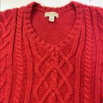 st. john's bay Red Cable Knit Sweater Photo 4
