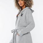 NWT Savage X Fenty Forever Savage Showgirl Short Robe Platinum Gray Photo 13