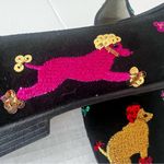 Vtg Beverly Feldman poodle dog print flats Woman Colorful Embroidery Size 6AA > Photo 3
