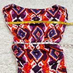 Bebe  colorful Aztec bodycon scoop neck pullover cap sleeve mini dress small Photo 4