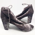 Report Velvet Peep Toe Zip Purple Ankle Boots Size 8.5 Photo 8