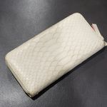 Diane Von Furstenberg  Embossed White Python Hot Pink Pop Continental Wallet Photo 4