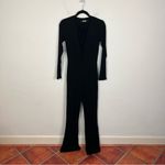 Reformation  Chrissi Ribbed Jumpsuit in Black Photo 1