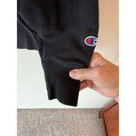 Champion Vintage Reverse Weave Sweatshirt Medium Black Logo Fleece Lined Classic Photo 7