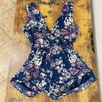 Design Lab Lord & Taylor Womens Romper Small Floral Vacation Beach Resort Boho Photo 7