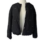 Sleeper  Faux Pearl‎ Puffer Cropped Jacket Black Size S/M Photo 5