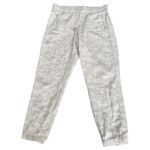 Athleta  Cabo Tide Linen Jogger Pants Womens Size 16T Tall Beige‎ Camo Drawstring Photo 1