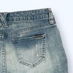 Jennifer Lopez  Low Rise Bermuda Cutoff Style Jean Shorts Medium Blue Denim 0 Photo 1