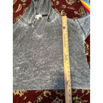 Vintage Havana Vintage‎ Havana Gray Acid Wash Rainbow Striped Hoodie Sweatshirt S crop cutoff Photo 5