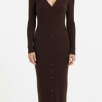 Abercrombie & Fitch  Button Front Maxi Ribbed Sweater Dress Brown Size XL Photo 0