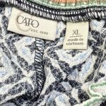 Cato Bohemian Wide Leg Ruffle Bell Bottom Pull On Pants Sz XL Pockets Printed Hippie Photo 4