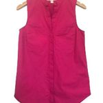 Michael Kors sleeveless blouse pink button front cotton stretch tank size small Photo 0