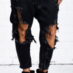 One Teaspoon Black Suspender Denim Jeans(Size 26) Photo 0