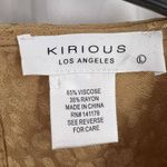 Kirious  Long Sleeve Open Back‎ Blouse Elastic Waist Crop Top Large New Photo 3