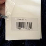 Mac Duggal  One-Shoulder Bell Sleeve Lace Gown Navy blue 11244 size 16 UB Photo 5