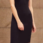 Goldie Lewinter Sleevless Pointelle Trim Rib Dress in Black Sz M Photo 0