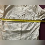 LISSEO Long Sleeve Button Down Shirt Beige White Striped Made in Japan Women's S Photo 6