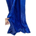 Emerald Sundae Dress XS Strapless Sequin Front Slit Lace Up Mermaid Gown NEW Photo 8